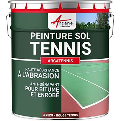 ARCATENNIS - Peinture pour terrains sportifs - Rouge 3,75 kg pour 7,5 m2 - Publicité ARCATENNIS - Peinture pour terrains sportifs - Rouge 3,75 kg pour 7,5 m2 - Publicité