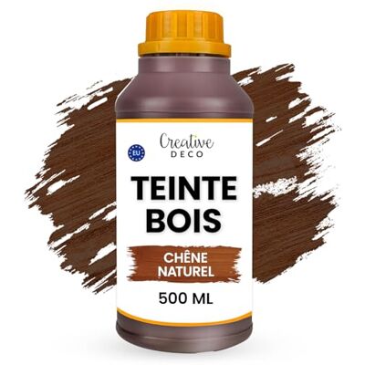 Creative Teinte Bois Chêne 500ml Teinture à Séchage Rapide Haute Efficacité Protection de Surface Vernis Bois Exterieur et Interieur Non Toxique et à Base d'eau - Publicité Creative Teinte Bois Chêne 500ml Teinture à Séchage Rapide Haute Efficacité Protection de Surface Vernis Bois Exterieur et Interieur Non Toxique et à Base d'eau - Publicité