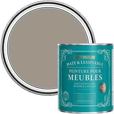 Rust-Oleum Peinture Brune Mate & Lessivable pour Meubles, Finition Mate Truffe 750ml - Publicité Rust-Oleum Peinture Brune Mate & Lessivable pour Meubles, Finition Mate Truffe 750ml - Publicité