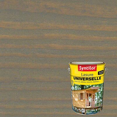 Syntilor Lasure Universelle 4 Ans Gris Satiné 5L - Publicité Syntilor Lasure Universelle 4 Ans Gris Satiné 5L - Publicité