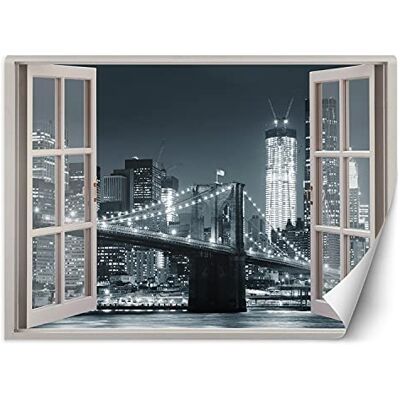 Feeby Papier Peint Intisse Pont De Brooklyn 140x100 cm noir et blanc Moderne Panoramique XXL Photo Mural Muraux Chambre Bureau Salle Manhattan La Nuit Vue De La Fenêtre - Publicité Feeby Papier Peint Intisse Pont De Brooklyn 140x100 cm noir et blanc Moderne Panoramique XXL Photo Mural Muraux Chambre Bureau Salle Manhattan La Nuit Vue De La Fenêtre - Publicité