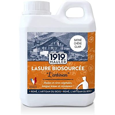 MAULER Lasure bois microporeuse anti-écaillement L'Artisan Chêne Clair 1L Protège contre les UV, intempéries, taches, pollution, Climat Extrême NF16640 Manufacture depuis 1919 - Publicité MAULER Lasure bois microporeuse anti-écaillement L'Artisan Chêne Clair 1L Protège contre les UV, intempéries, taches, pollution, Climat Extrême NF16640 Manufacture depuis 1919 - Publicité