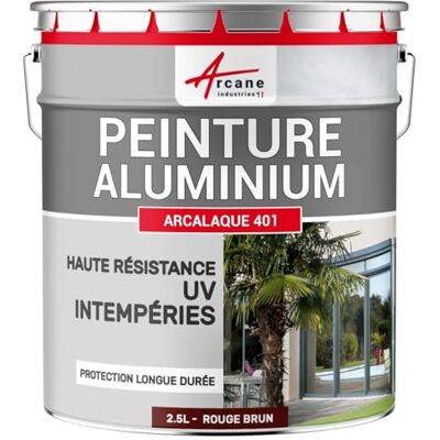 ARCANE INDUSTRIES Peinture Aluminium pour fenêtre, Veranda et Portail 2.5 L Rouge Brun Ral 3011 - Publicité ARCANE INDUSTRIES Peinture Aluminium pour fenêtre, Veranda et Portail 2.5 L Rouge Brun Ral 3011 - Publicité