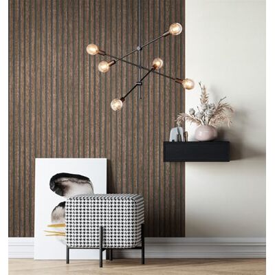 Newroom Papier Peint Intissé Marron Effet Bois Lamelles Panneaux Scandinave Moderne Salon Chambre - Publicité Newroom Papier Peint Intissé Marron Effet Bois Lamelles Panneaux Scandinave Moderne Salon Chambre - Publicité