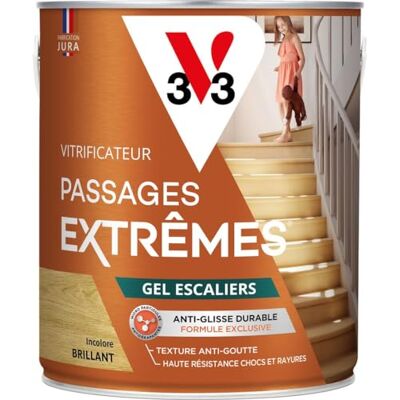 V33 Vernis Brillant Escaliers - Vitrificateur pour sols - Publicité V33 Vernis Brillant Escaliers - Vitrificateur pour sols - Publicité