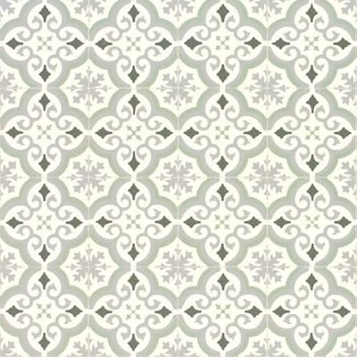 Decoweb Sol Vinyle Textile économique Effet Carreaux de Ciment arabesques Vert et Gris Rouleau de 2m x 4m - Publicité Decoweb Sol Vinyle Textile économique Effet Carreaux de Ciment arabesques Vert et Gris Rouleau de 2m x 4m - Publicité
