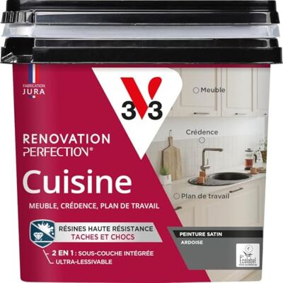 V33 - Ardoise - 0.75L - Rénovation de cuisine - Paint - Publicité V33 - Ardoise - 0.75L - Rénovation de cuisine - Paint - Publicité