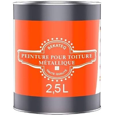 BEKATEQ LS-580 Peinture pour toitures métalliques 3 en 1, satinée 2,5L RAL7016 Gris anthracite I Peinture métal pour toitures en tôle, peinture de protection des métaux pour intérieur & extérieur - Publicité BEKATEQ LS-580 Peinture pour toitures métalliques 3 en 1, satinée 2,5L RAL7016 Gris anthracite I Peinture métal pour toitures en tôle, peinture de protection des métaux pour intérieur & extérieur - Publicité
