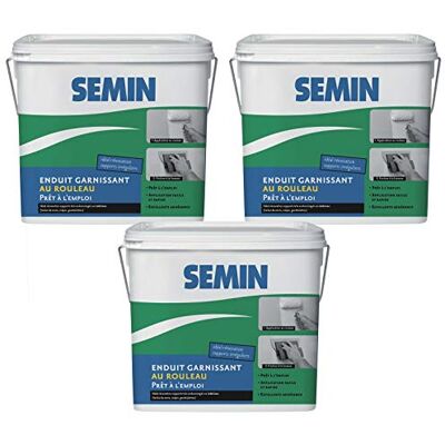 Semin Enduit Garnissant au Rouleau-3 x10 kg – Rénovation Murs Très Abîmés – Tous Supports Intérieur – Prêt à l’Emploi – Finition Lisse Blanche – Idéal Crépi & Toile de Verre - Publicité Semin Enduit Garnissant au Rouleau-3 x10 kg – Rénovation Murs Très Abîmés – Tous Supports Intérieur – Prêt à l’Emploi – Finition Lisse Blanche – Idéal Crépi & Toile de Verre - Publicité