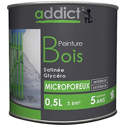 ADDICT' PEINTURE - Vernice speciale per legno - Gris minéral satiné - Varnish - Publicité ADDICT' PEINTURE - Vernice speciale per legno - Gris minéral satiné - Varnish - Publicité