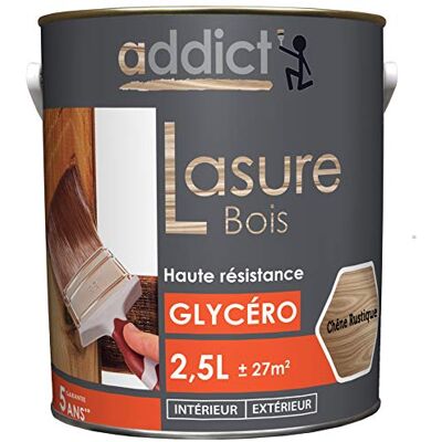 Addict - ADD111127 - Chêne rustique - 2,5 L - Lasure bois Satin-ciré - Publicité Addict - ADD111127 - Chêne rustique - 2,5 L - Lasure bois Satin-ciré - Publicité