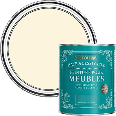 Rust-Oleum Peinture Blanche Mate & Lessivable pour Meubles, Finition Mate Crème Fouettée 750ml - Publicité Rust-Oleum Peinture Blanche Mate & Lessivable pour Meubles, Finition Mate Crème Fouettée 750ml - Publicité