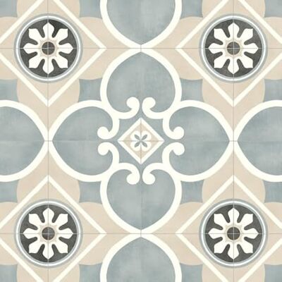 Decoweb Sol Vinyle Style Carreaux de Ciment Florence Beige Rouleau de 3.00m x 5m - Publicité Decoweb Sol Vinyle Style Carreaux de Ciment Florence Beige Rouleau de 3.00m x 5m - Publicité