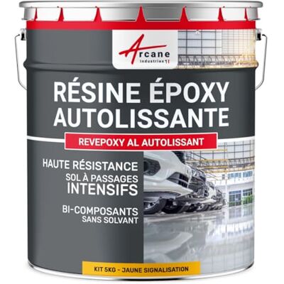 ARCANE INDUSTRIES Résine Époxy Sol Autolissante Carrelage et Béton 5 kg Jaune Signalisation Autolissante pour Sols Carrelage et Béton à Passage Intensif, Haute Résistance Chimique et Mécanique - Publicité ARCANE INDUSTRIES Résine Époxy Sol Autolissante Carrelage et Béton 5 kg Jaune Signalisation Autolissante pour Sols Carrelage et Béton à Passage Intensif, Haute Résistance Chimique et Mécanique - Publicité
