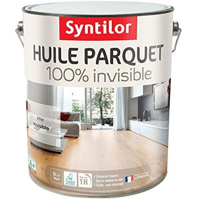 Syntilor Huile Parquet 100% Invisible Incolore 5L - Publicité Syntilor Huile Parquet 100% Invisible Incolore 5L - Publicité