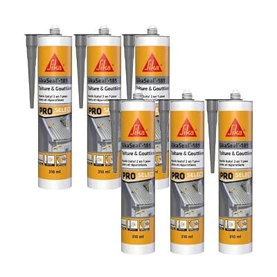 Sika Mastic Modèle - Gris - 310ml - Mastic pour Toits & Gouttières - Publicité Sika Mastic Modèle - Gris - 310ml - Mastic pour Toits & Gouttières - Publicité