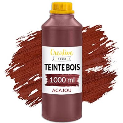 Creative Teinte Bois Acajou 1L Teinture à Séchage Rapide - Publicité Creative Teinte Bois Acajou 1L Teinture à Séchage Rapide - Publicité