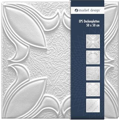 MARBET DESIGN - IRYS - 50x50 cm - EPS blanc - Panneaux de plafond - Publicité MARBET DESIGN - IRYS - 50x50 cm - EPS blanc - Panneaux de plafond - Publicité