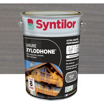 Syntilor Lasure Xylodhone® Ultra Hautes Performances 8 Ans Gris Acier Satiné 5L - Publicité Syntilor Lasure Xylodhone® Ultra Hautes Performances 8 Ans Gris Acier Satiné 5L - Publicité