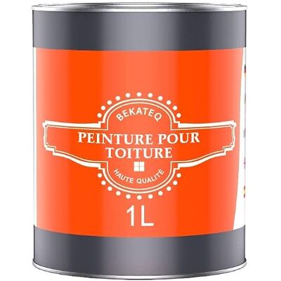 BEKATEQ BE-510 Peinture pour toiture 1L Gris anthracite I Revêtement de toiture satinée pour toitures en tuiles, ardoise, ciment, tôle, béton, bois I Hydrofuge, résistant aux UV et aux intempéries - Publicité BEKATEQ BE-510 Peinture pour toiture 1L Gris anthracite I Revêtement de toiture satinée pour toitures en tuiles, ardoise, ciment, tôle, béton, bois I Hydrofuge, résistant aux UV et aux intempéries - Publicité