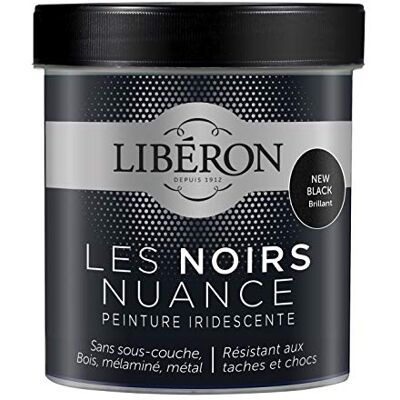 Libéron Peinture décorative Les noirs nuance, New black brillant, 500ml - Publicité Libéron Peinture décorative Les noirs nuance, New black brillant, 500ml - Publicité