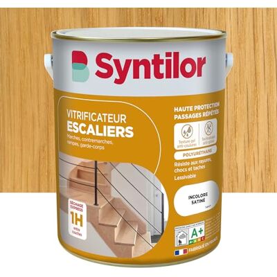Syntilor Vitrificateur Escaliers Incolore Satiné 2,5L - Publicité Syntilor Vitrificateur Escaliers Incolore Satiné 2,5L - Publicité