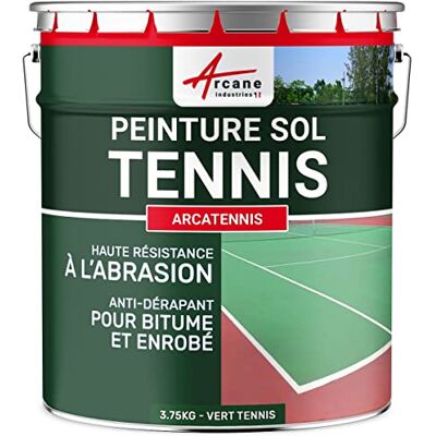 ARCANE INDUSTRIES Peinture pour court de tennis, béton, poreux, couleur ligne, rénovation, anti dérapant, salle de sport : Arcatennis 3.75 kg (jusqu a 7.5 m² en 2 couches) Vert Tennis - Publicité ARCANE INDUSTRIES Peinture pour court de tennis, béton, poreux, couleur ligne, rénovation, anti dérapant, salle de sport : Arcatennis 3.75 kg (jusqu a 7.5 m² en 2 couches) Vert Tennis - Publicité