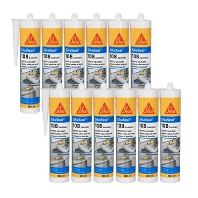 Joint silicone Sika Sealant 108 - Blanc - 12x300ml - Publicité Joint silicone Sika Sealant 108 - Blanc - 12x300ml - Publicité
