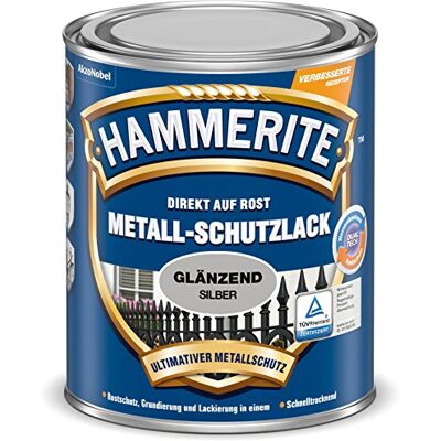 Hammerite Vernis de protection pour métal brillant, argenté, 250 ml - Publicité Hammerite Vernis de protection pour métal brillant, argenté, 250 ml - Publicité