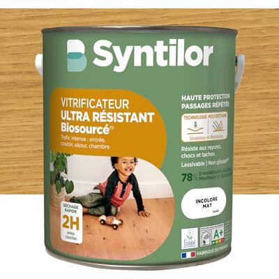 Syntilor Vitrificateur Ultra Résistant Biosourcé Incolore Mat 5L - Publicité Syntilor Vitrificateur Ultra Résistant Biosourcé Incolore Mat 5L - Publicité