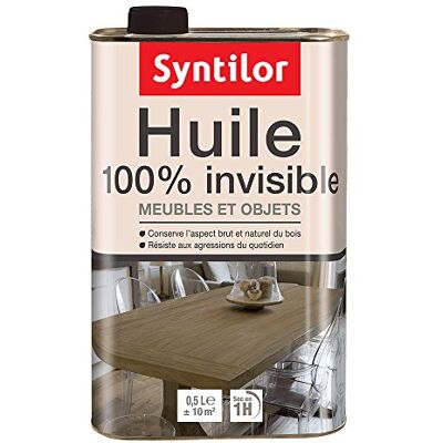 Syntilor Huile 100% Invisible Meubles et Objets 0,5L - Publicité Syntilor Huile 100% Invisible Meubles et Objets 0,5L - Publicité