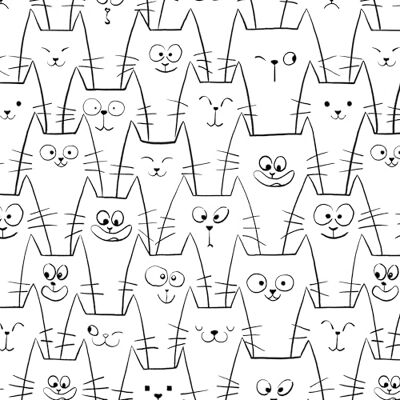 AMIGO Papier Peint Autocollant Pour Chambre d'enfant avec Motif de Chat Blanc/Noir Animaux Mignons de Dessin Animé, étanche pour Meubles et Murs 44cm x 6m - Publicité AMIGO Papier Peint Autocollant Pour Chambre d'enfant avec Motif de Chat Blanc/Noir Animaux Mignons de Dessin Animé, étanche pour Meubles et Murs 44cm x 6m - Publicité