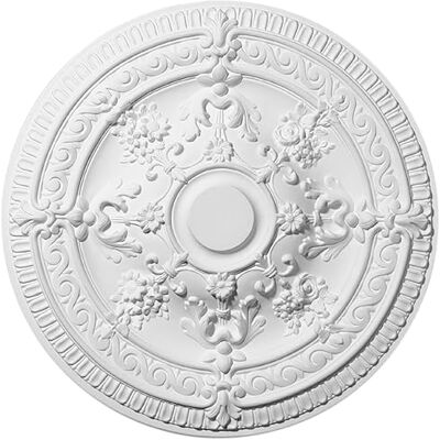 Decosa Rosace Elena Ø 62,5 cm polystyrène blanc 2 pièces - Publicité Decosa Rosace Elena Ø 62,5 cm polystyrène blanc 2 pièces - Publicité