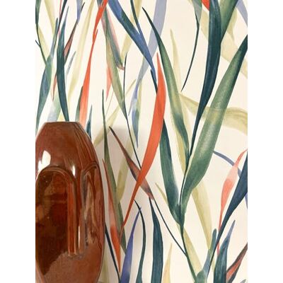 Newroom papier peint intissé multicolore feuillage aquarelle salon Graminées vert, bleu, orange et jaune mates, texture lin fine, tapisserie bohème, décoration murale pour chambre et entrée - Publicité Newroom papier peint intissé multicolore feuillage aquarelle salon Graminées vert, bleu, orange et jaune mates, texture lin fine, tapisserie bohème, décoration murale pour chambre et entrée - Publicité
