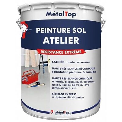 Metaltop Peinture Sol Atelier Ivoire Ton pierre RAL 1015-1 L Protection résistante pour sols béton, ciment et surfaces sollicitées. Publicité Metaltop Peinture Sol Atelier Ivoire Ton pierre RAL 1015-1 L Protection résistante pour sols béton, ciment et surfaces sollicitées. Publicité