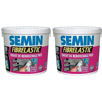 Semin Enduit de Rebouchage Élastique Fibrelastic- 2 X 1,5kg – Fissures Vivantes Mur & Plafond, Enduit Fibre de Verre Intérieur/Extérieur, Rebouchage Flexible Multi-Supports, Qualité Professionnelle - Publicité Semin Enduit de Rebouchage Élastique Fibrelastic- 2 X 1,5kg – Fissures Vivantes Mur & Plafond, Enduit Fibre de Verre Intérieur/Extérieur, Rebouchage Flexible Multi-Supports, Qualité Professionnelle - Publicité
