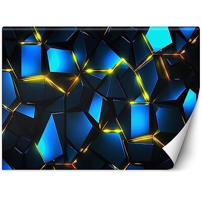 Feeby Papier Peint Intissé Néon Effet 3D 200x140 cm bleu XXL Moderne Décoration Murale Tableaux Muraux Tapisserie Salon Chambre à coucher Formes Géométriques - Publicité Feeby Papier Peint Intissé Néon Effet 3D 200x140 cm bleu XXL Moderne Décoration Murale Tableaux Muraux Tapisserie Salon Chambre à coucher Formes Géométriques - Publicité