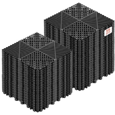 VEVOR Dalles de Sol Clipsables pour Garage, Tapis de Drainage Modulaire en PP, Lot de 55, 310x310 mm, pour Piscine, Spa, Sous-sol, Terrasse, Jardin, Balcon, Système d'Emboîtement Antidérapant, Noir - Publicité VEVOR Dalles de Sol Clipsables pour Garage, Tapis de Drainage Modulaire en PP, Lot de 55, 310x310 mm, pour Piscine, Spa, Sous-sol, Terrasse, Jardin, Balcon, Système d'Emboîtement Antidérapant, Noir - Publicité