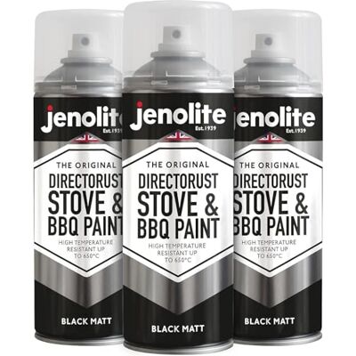 JENOLITE Directorust Noir Peinture en aérosol résistante à la chaleur - Barbecue & Cuisinière - Publicité JENOLITE Directorust Noir Peinture en aérosol résistante à la chaleur - Barbecue & Cuisinière - Publicité