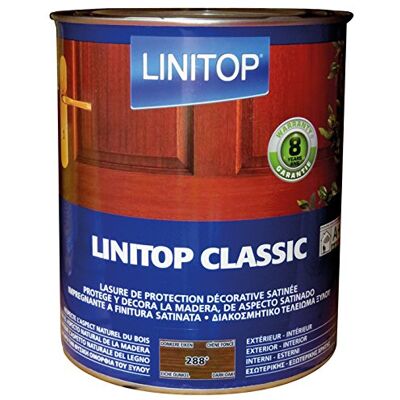 Lasur satiné foncé LINITOP - Varnish bois - Publicité Lasur satiné foncé LINITOP - Varnish bois - Publicité