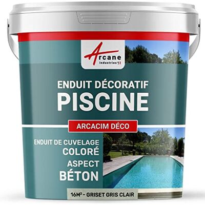 Arcane Industries Arcacim Deco - Décor de piscine gris clair - 16 m² - Publicité Arcane Industries Arcacim Deco - Décor de piscine gris clair - 16 m² - Publicité