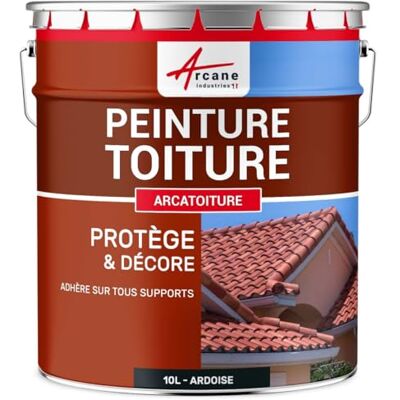 ARCANE INDUSTRIES Peinture toiture, tuile, Ciment et Terre Cuite 10 L Gris Ardoise RAL 7015 - Publicité ARCANE INDUSTRIES Peinture toiture, tuile, Ciment et Terre Cuite 10 L Gris Ardoise RAL 7015 - Publicité