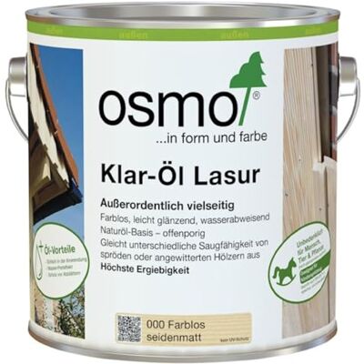 Osmo Vernis à l'huile claire incolore 2,50 l 11600002 - Publicité Osmo Vernis à l'huile claire incolore 2,50 l 11600002 - Publicité