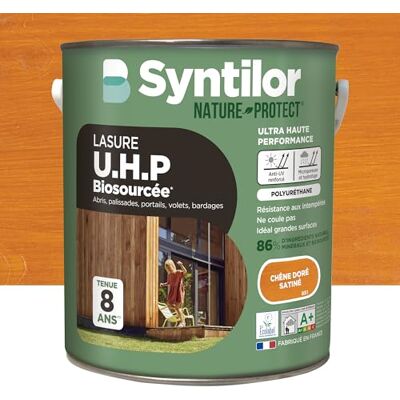 Syntilor Lasure U.H.P. Biosourcée Chêne Doré Satiné 5L - Publicité Syntilor Lasure U.H.P. Biosourcée Chêne Doré Satiné 5L - Publicité