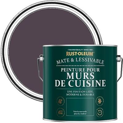 Rust-Oleum Peinture Violette Lessivable pour Murs de Cuisine, Finition Mate Jus de raisin 2.5L - Publicité Rust-Oleum Peinture Violette Lessivable pour Murs de Cuisine, Finition Mate Jus de raisin 2.5L - Publicité