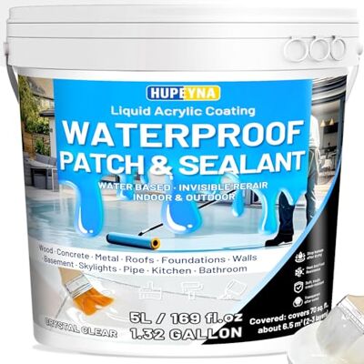 Hupeyna Liquide Étanchéité Transparent, Membrane d'Étanchéité Waterstop Imperméable Transparente, Revêtement Imperméable Transparent Anti-Fuites Intérieure et Extérieure Colle Imperméabilisante 5KG - Publicité Hupeyna Liquide Étanchéité Transparent, Membrane d'Étanchéité Waterstop Imperméable Transparente, Revêtement Imperméable Transparent Anti-Fuites Intérieure et Extérieure Colle Imperméabilisante 5KG - Publicité