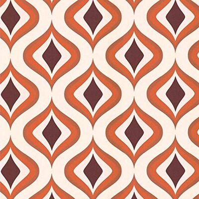 Superfresco Easy Trippy Retro Vintage 60's Géométrique Orange - Papier Peint - Publicité Superfresco Easy Trippy Retro Vintage 60's Géométrique Orange - Papier Peint - Publicité