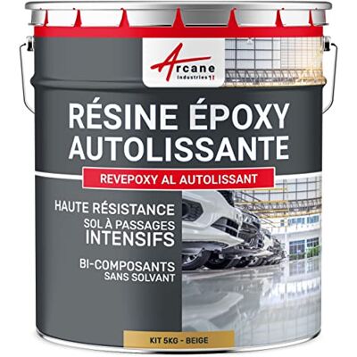 Peinture Époxy Autolissante Revepoxy - Sol Intérieur, Atelier - Beige RAL 1001 Kit 5kg - Publicité Peinture Époxy Autolissante Revepoxy - Sol Intérieur, Atelier - Beige RAL 1001 Kit 5kg - Publicité