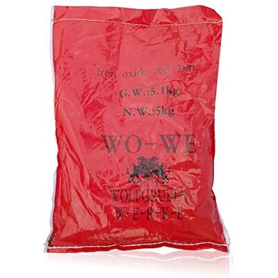 WO-WE Pigment oxyde de fer W120 Colorant pour béton, ciment, enduit Rouge Brique 5Kg - Publicité WO-WE Pigment oxyde de fer W120 Colorant pour béton, ciment, enduit Rouge Brique 5Kg - Publicité