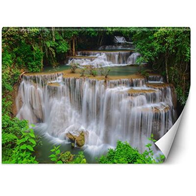 Feeby Papier Peint Intissé Nature Cascade Chute d'eau 350x245 cm vert XXL Moderne Décoration Murale Tableaux Muraux Tapisserie Salon Chambre à coucher Des rochers La forêt Eau - Publicité Feeby Papier Peint Intissé Nature Cascade Chute d'eau 350x245 cm vert XXL Moderne Décoration Murale Tableaux Muraux Tapisserie Salon Chambre à coucher Des rochers La forêt Eau - Publicité